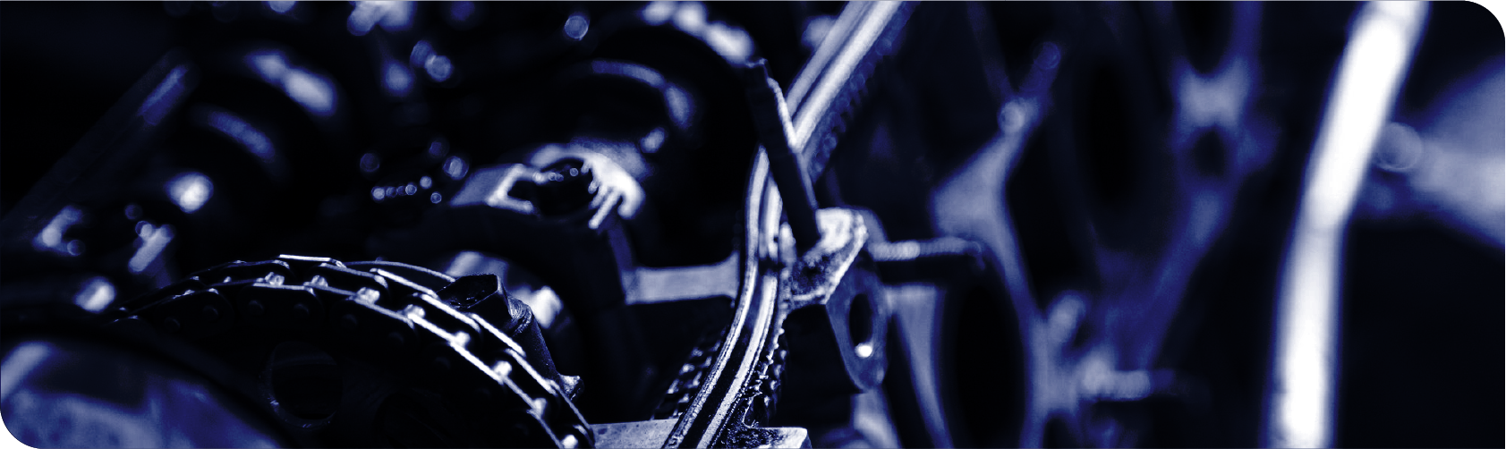 Banner featuring engine parts