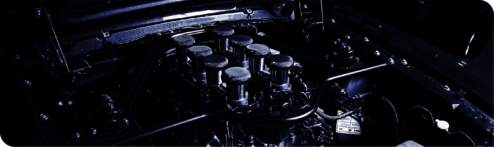 Banner featuring engine parts