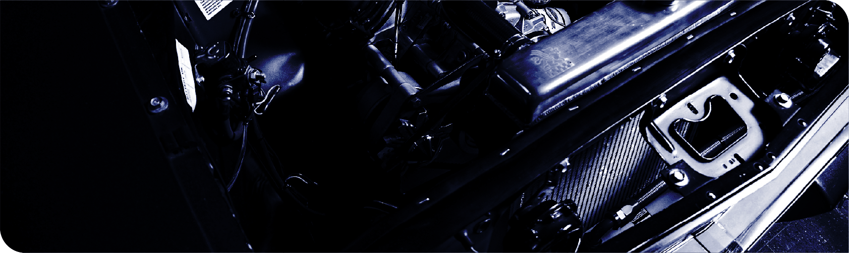 Banner featuring engine parts