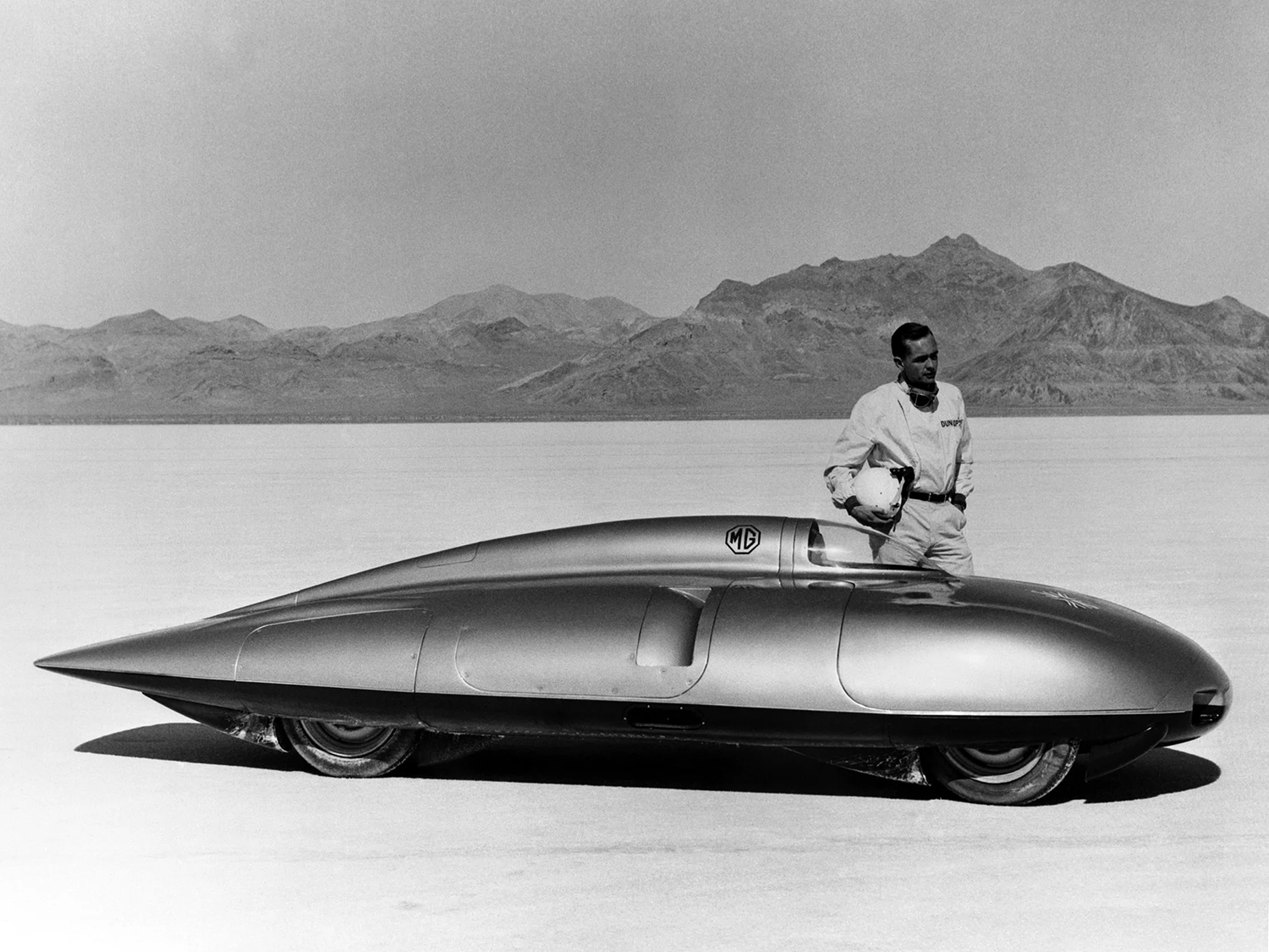 Old photo of land speed test