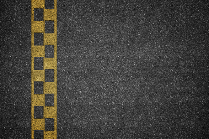 Tarmac with yellow lines