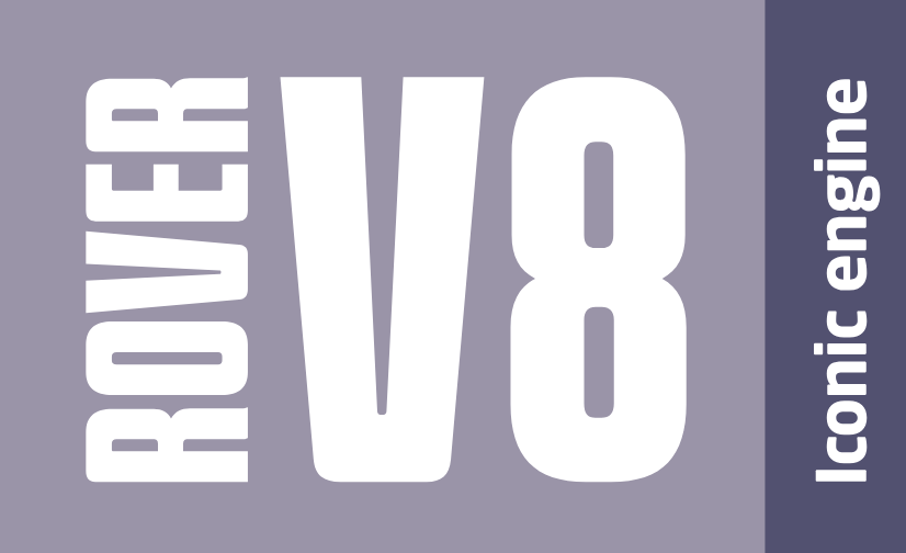Rover V8 feature logo